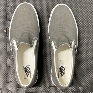 Like New Vans Men's Gray Slip-On Shoes